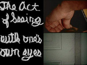Stan Brakhage, Eyal Sivan e Koken Ergun: l’opacità del reale e l’atto di voler vedere Stan Brakhage, "The Act Of Seeing With One Own's Eye"